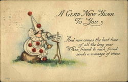 A Glad New Year To You Postcard