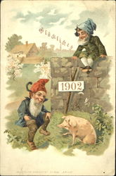 Gludliches 1902 Postcard