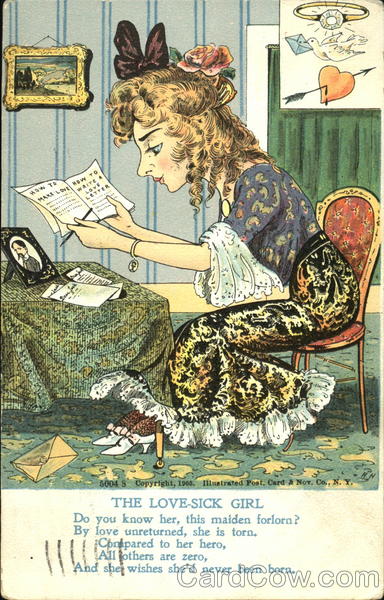 The Love-Sick Girl Caricatures