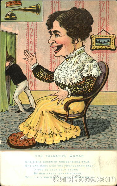 The Talkative Woman Caricatures