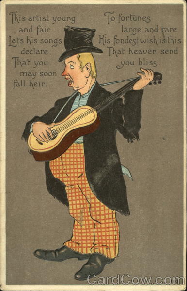 Clown Playing a Guitar Music