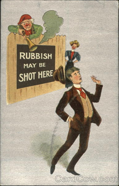 Rubbish May Be Shot Here Comic, Funny