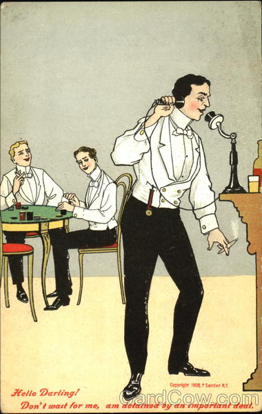 Three men playing cards Drinking