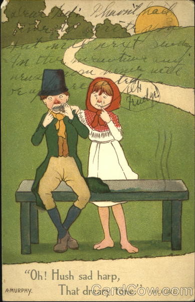 Oh! Hush sad harp, that dreary tone Comic, Funny