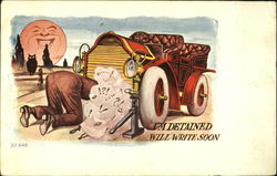 I'm Detained Will Write Soon Postcard