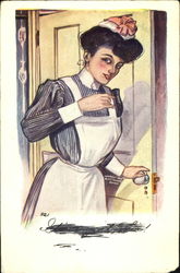 Maid or Housekeeper Postcard
