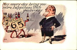 May Every Day Bring You More Happiness Than Yesterday Drinking Postcard Postcard
