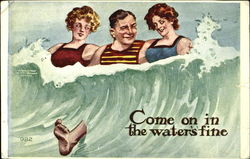 Come On In The Water's Fine Postcard