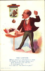 The Lawyer Caricatures Postcard Postcard