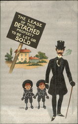 The lease of this detached property to be let or sold Postcard