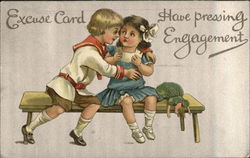 Excuse card - have pressing engagement Postcard