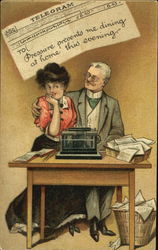 Man likes his secretary Postcard