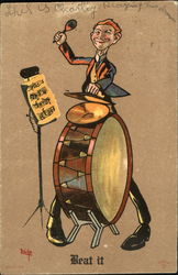 Beat It - Drum Music Postcard Postcard