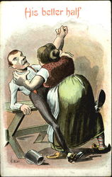 His Better Half Postcard