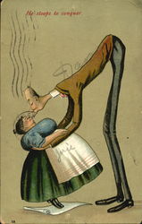 He Stoops To Conquer Postcard