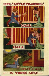 Life's Little Tragedies In Three Acts Postcard