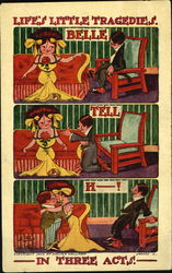 Life's Little Tragedies In Three Acts Postcard