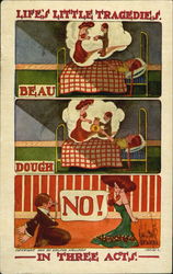 Life's little tragedies in three acts Postcard