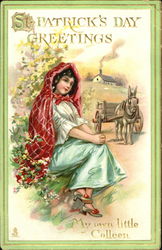 St. Patrick's Day Greetings My Own Little Colleen Postcard