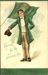 Hurrah For The Glorious Day St. Patrick's Day Postcard Postcard