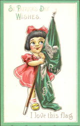 St. Patrick's Day Wishes I Love This Flag Postcard