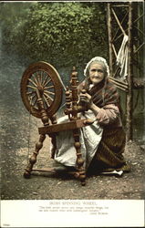 Irish Spinning Wheel Postcard