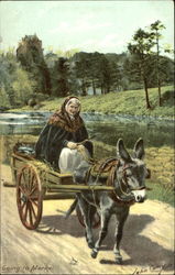 Going To Market Postcard