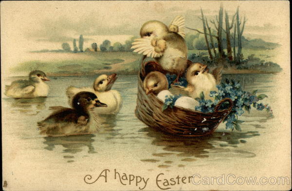 A Happy Easter With Chicks