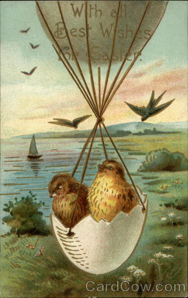 With All Best Wishes for Easter With Chicks