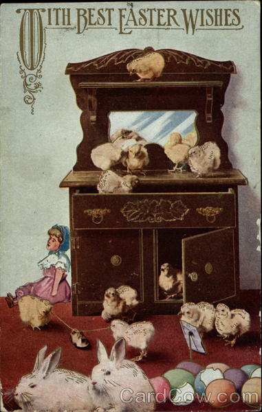 With the Best Easter Wishes With Chicks