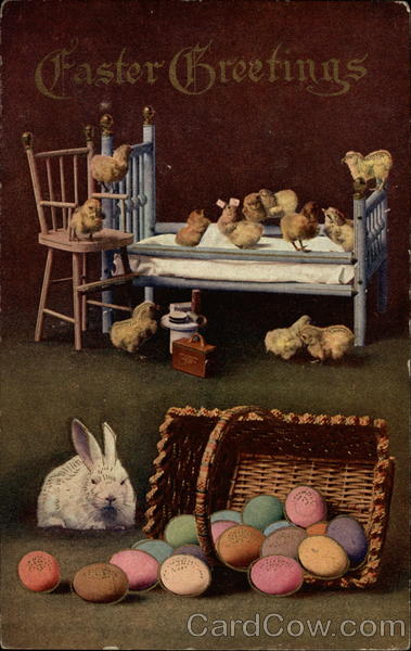 Easter Greetings With Chicks