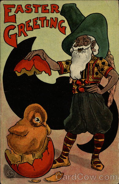 Easter Greeting With Chicks