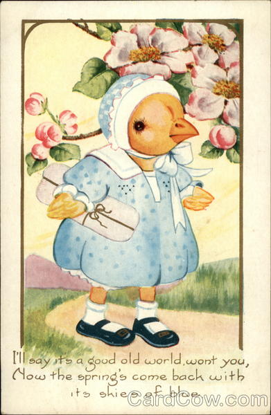 Spring Greetings With Chicks