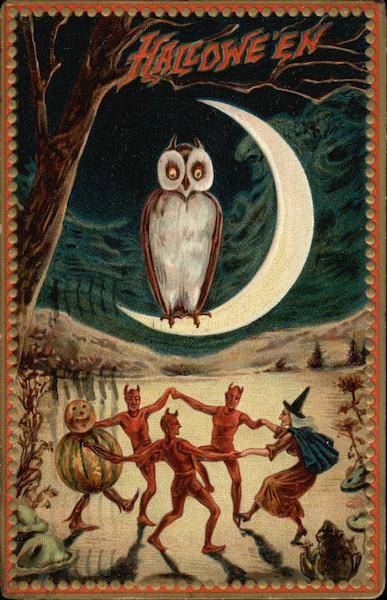 Halloween Dance With Devils and Witch