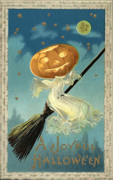 JOL Witch on Broom Halloween