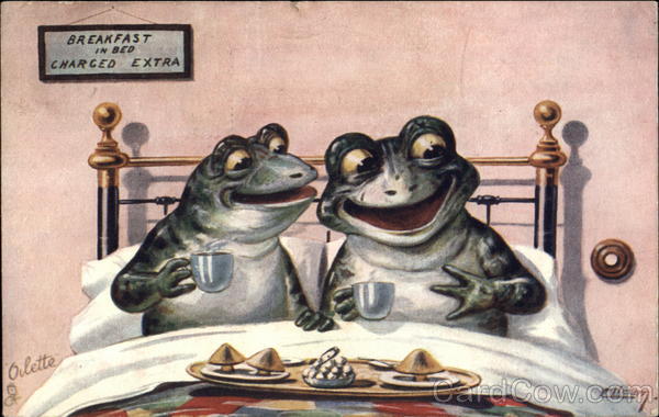 Breakfast in Bed William Henry Ellam Frogs