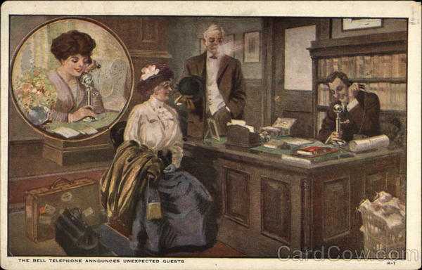 The Bell telephone announces unexpected guests Telephones