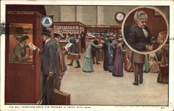 The Bell Telephone Keeps the Traveler in Touch with Home