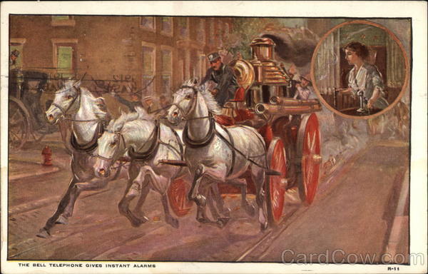 The Bell Telephone Gives Instant Alarms Telephones