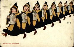 Gruss aus Munchen - Greetings from Munich Germany Postcard Postcard