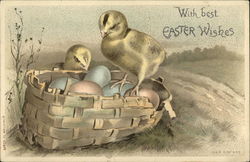 With Best Easter Wishes Postcard
