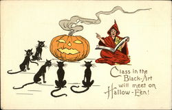 Class in the Black-Art will meet on Hallow-E'en! Postcard