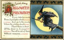 Halloween Precautions Postcard