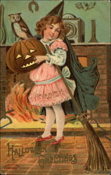 Halloween Greetings Postcard
