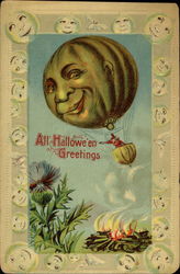 All Halloween Greetings Postcard