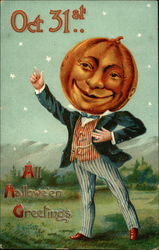 Halloween Greetings Postcard