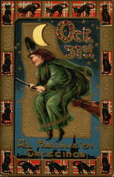 All Halloween Greetings Postcard