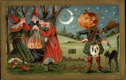 All Halloween Greetings Postcard