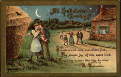 All Halloween Greetings Postcard