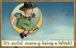 It's awful scare-y being a Witch! Postcard